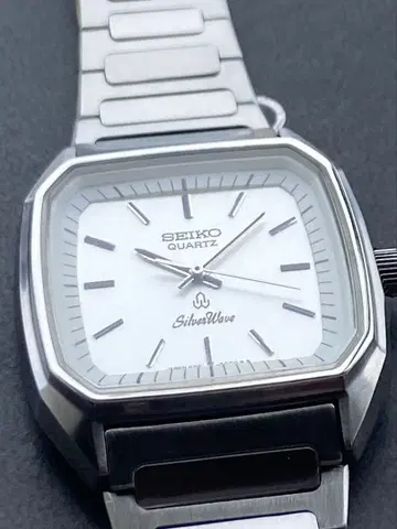 세이코 SEIKO 실버 웨이브 흠집 없는 최상 컨디션 앤티크