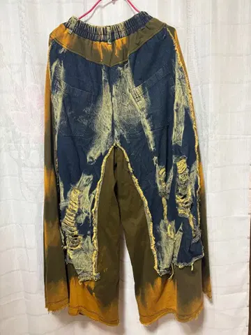 데미지 가공 리메이크 팬츠