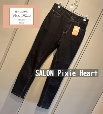 [ 택 포함 새상품 ] SALON Pixie Heart 블랙 스키니진 L