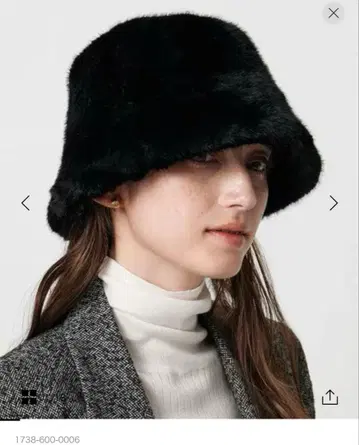 [ UNITED ARROWS ] 인조 모피 버킷햇