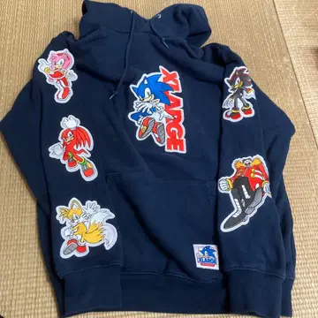 XLARGE x 소닉 콜라보 후드티