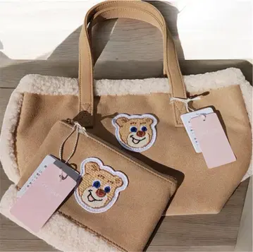 페이러 러브러리 올드 테디 와펜 보아 토트백 파우치 세트