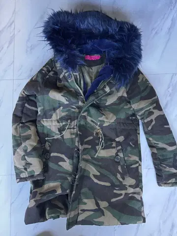 카모 패턴 카모플라쥬 패턴 인조 모피 밀리터리 자켓