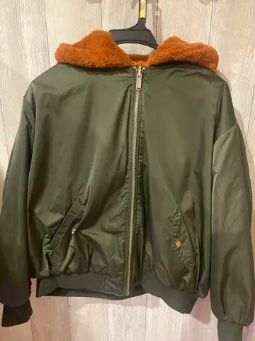 ZARA MA-1 자켓 리버서블 올리브 그린 오렌지