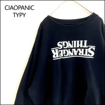 CIAOPANIC TYPY 맨투맨 블랙 오버 사이즈