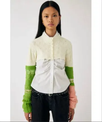 moussy 마우지 MIX SHORT KNIT 상의