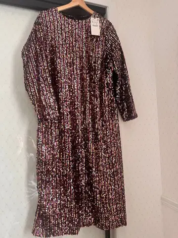 ZARA WOMAN 스팽글 드레스 L 사이즈