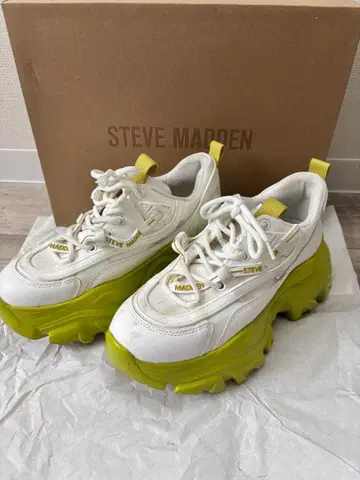 STEVE MADDEN RECOUPE 8.5 화이트/라임