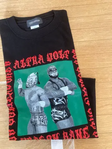 프로레슬링 알파 울프 드래곤 페인 t셔츠