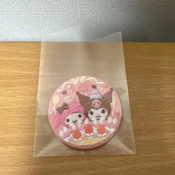 산리오 캐릭터즈 자수 캔 배지 마이멜로디 쿠로미 시크릿