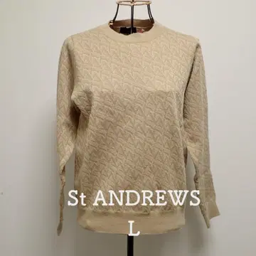 세인트앤드류스 크루넥 베이지 니트 L