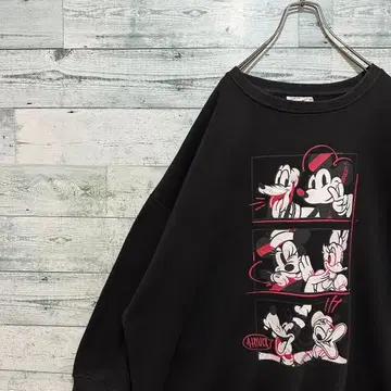 [ 디즈니 ] 최고 디자인 빅 로고 빅 루즈 레트로 레어 맨투맨