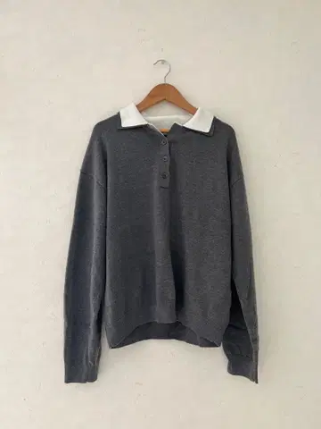 LEPSIM 폴로 니트 그레이