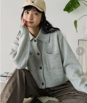 FREAK'S STORE 카라 부착 숏 니트 가디건