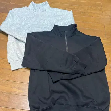 MUJI 하프 지퍼 맨투맨