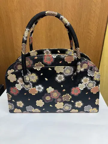 기모노 가방 금실 벚꽃 패턴