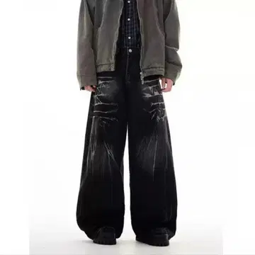 치카시츠+ RHNDE 와이드 데님 팬츠 그런지 y2k