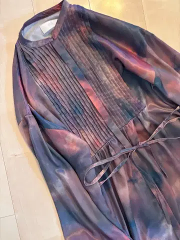 HARE BLUR 패턴 프린트 롱 원피스