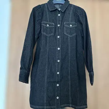 NICE CLAUP 데님 미니 원피스