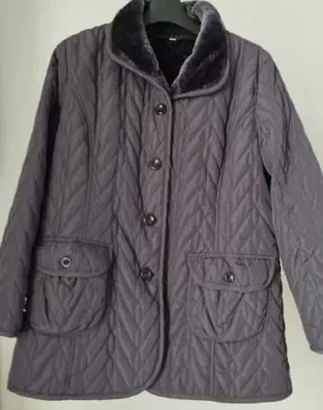 여성용 하프 코트 퀼팅 자켓 코트 퍼플 13호 L