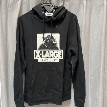 X-LARGE 후드 부착 후드티 블랙