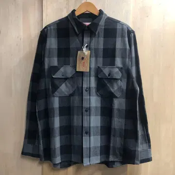 빅마이크 BIGMIKE 플란넬 셔츠 헤비 블록 체크 패턴 XL