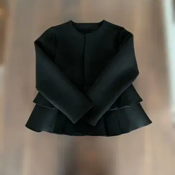 Deux 블랙 노카라 자켓 M