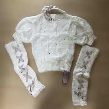 ROJITA 후와후와 니트 스웨터 F 사이즈 화이트