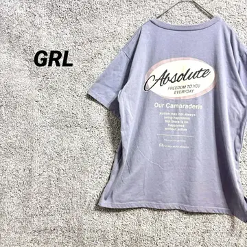 3270 그레일 GRI 반팔 티셔츠 상의 로고 프린트 루즈핏 면