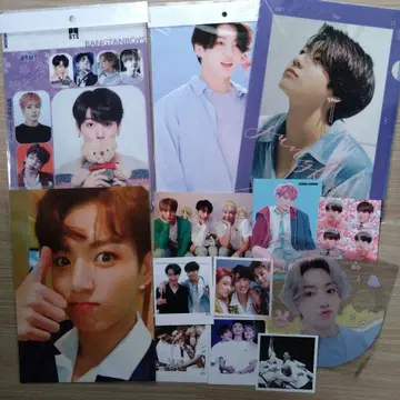 BTS 정국 클리어 파일 책받침 부채 엽서 미니 사진
