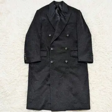 새상품급 캐시미어 혼방 더블 체스터 코트 롱 코트 빈티지 M