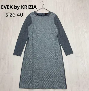 EVEX by KRIZIA 헤링본 무늬 울 니트 원피스