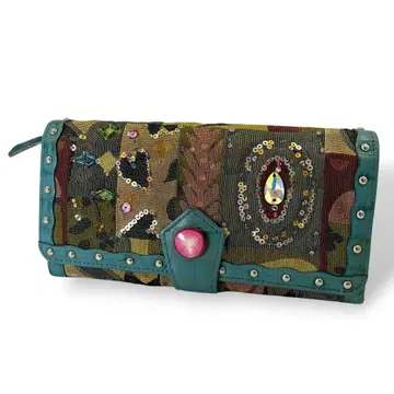 THINK BEE 싱크비 장지갑 가죽 스터드 비즈