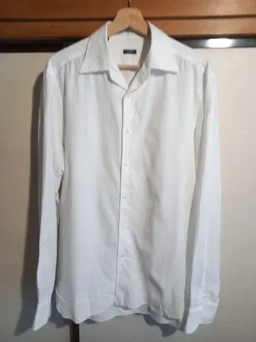 BARBA 화이트 긴팔 셔츠 라이트 플란넬 오픈 카라 41