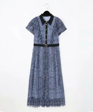 Diagram 프릴 레이스 원피스 블루