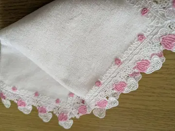 SNOOPY 하트 자수 손수건