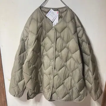 베이지 퀼팅 다운 자켓 3XL