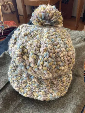 빈티지 CA4LA 니트 헌팅 캡 컬러풀