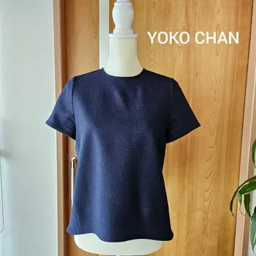 YOKO CHAN 네이비 반팔 티셔츠 풀오버 38 새상품급