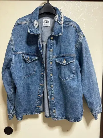 ZARA 데미지 가공 G 오버 사이즈 M 새상품급!