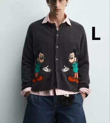 ZARA 해리 램버트 미키마우스 가디건