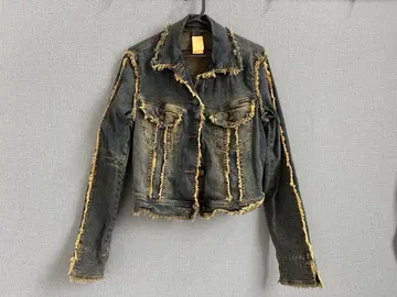 [ PLEIN SUD JEANS ] 빈티지 데님 자켓 프린지