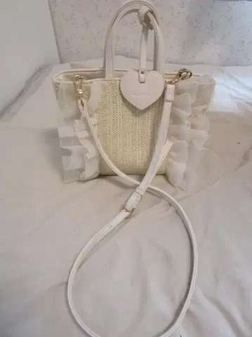 다이애나 로고 가죽 무스/베이지 혼방 도트 튤