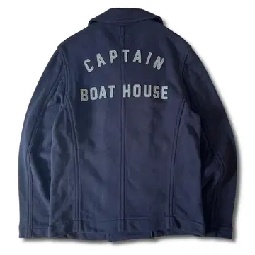 새상품급 BOAT HOUSE 맨투맨 P 코트 자켓 3 네이비