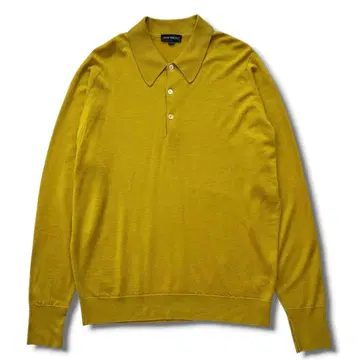 새상품급 JOHN SMEDLEY 24G 메리노 울 니트 피케 셔츠 L