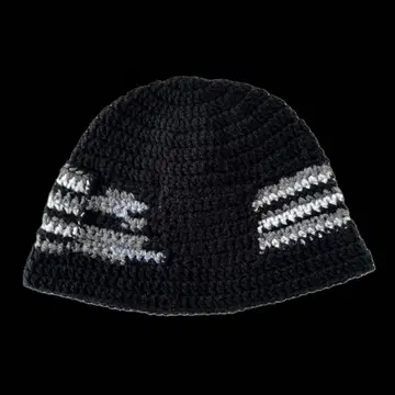 핸드메이드 크러셔 모자 니트 모자 크로셰 모자 블랙 1