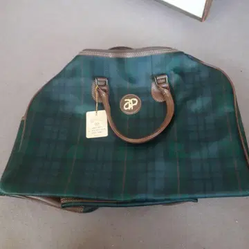 아놀드 파머 그린 계열 체크 보스턴 백