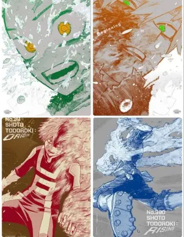 나의 히어로 아카데미아 원화전 A2 아트 포스터 4장 세트