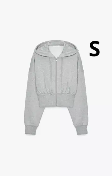 ZARA 자라 크롭 메탈릭 실 스웨트 셔츠 새상품, 미사용