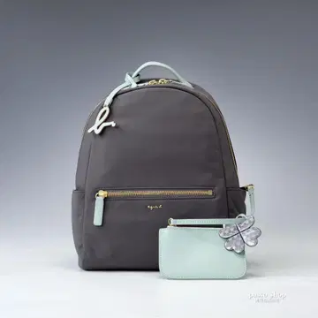 14660 미사용급 에네스베 미니 백팩 나일론 그레이 파우치 포함